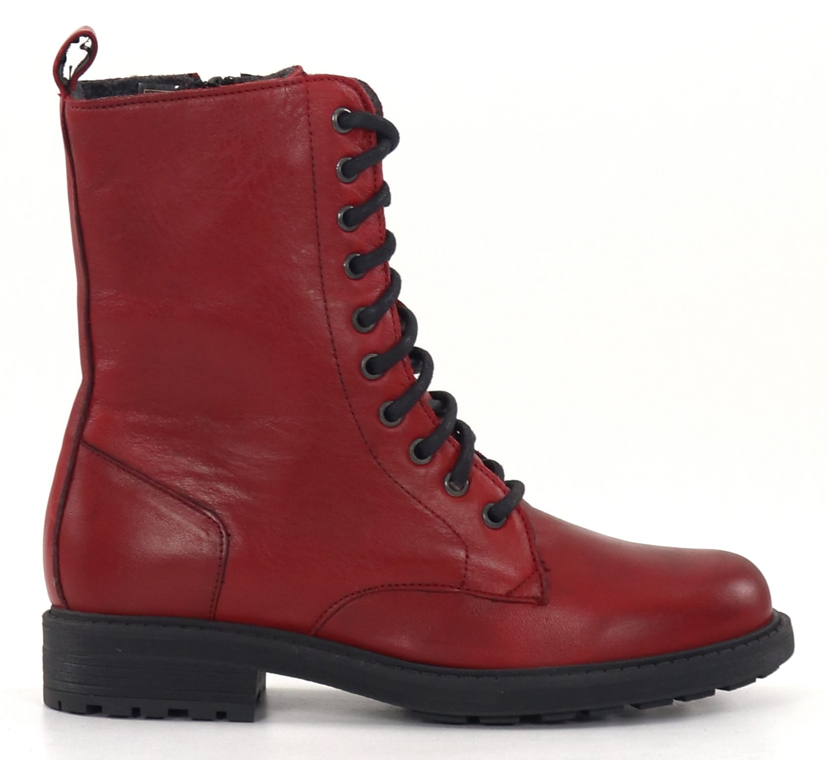Red combat boots best sale womens