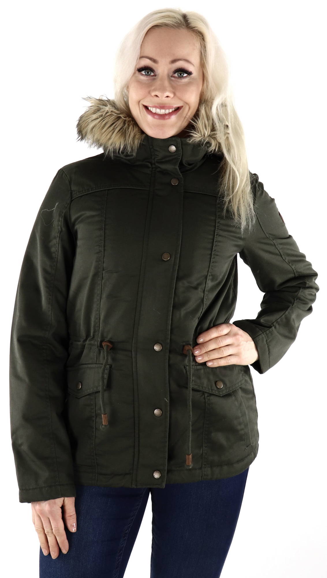 Only Parka Coat Kate canvas peat - Stilettoshop.eu webstore