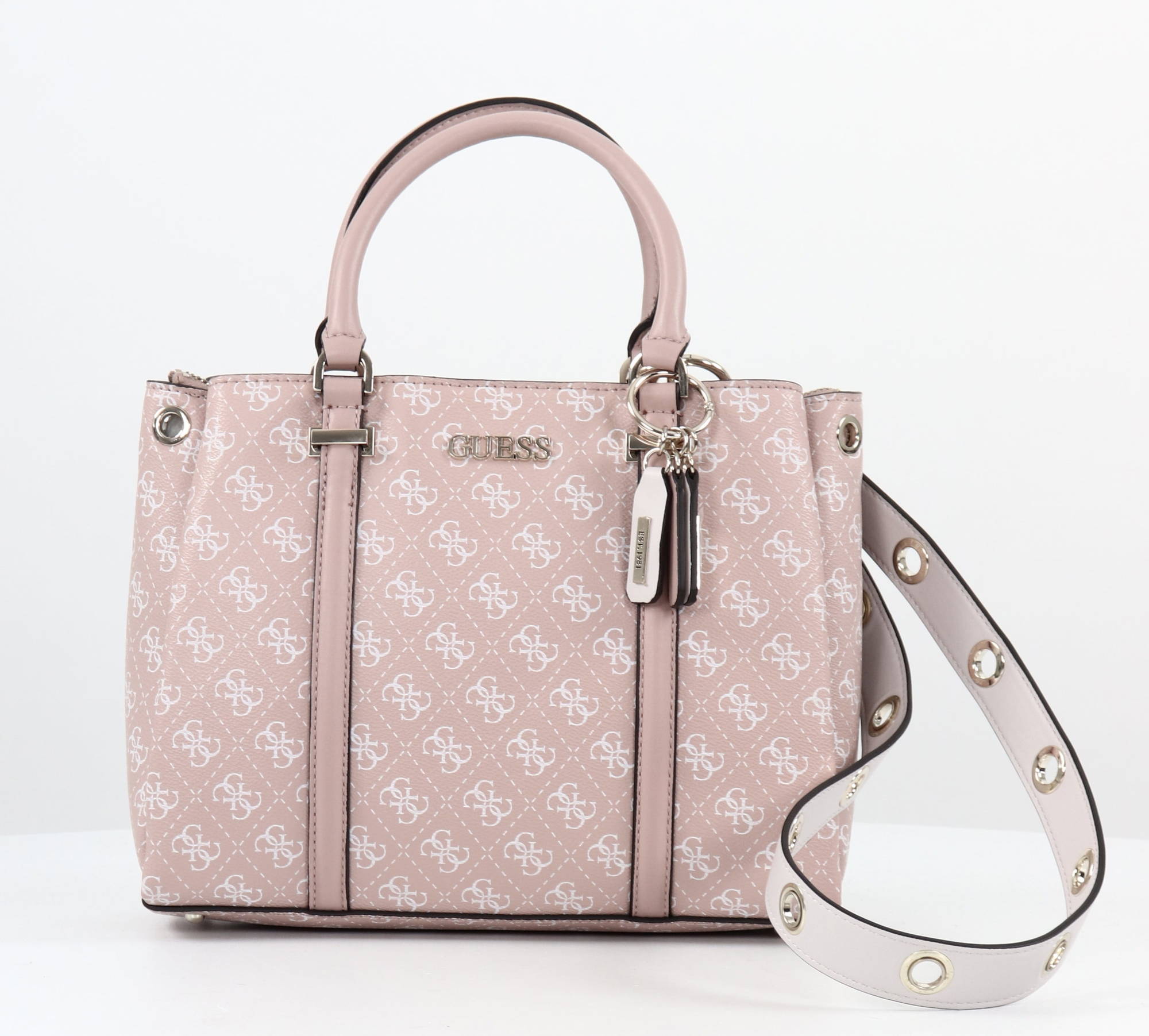 white guess handbag