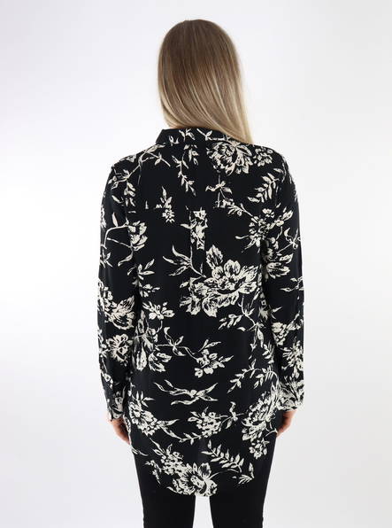 JDY women's Dress Shirt Loose black / floral pattern - Women's shirts and blouses - 135500 - 2