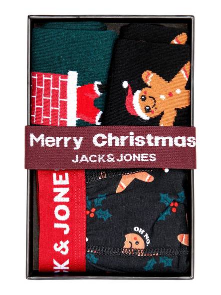 Jack&Jones Vixen giftbox, black/ponderosa - Men's boxers and socks - 132540 - 1