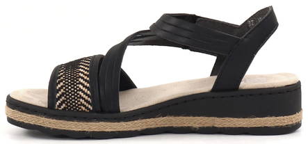 Rieker Sandals 61764-00 black multi - Rieker women`s sandals - 133480 - 2