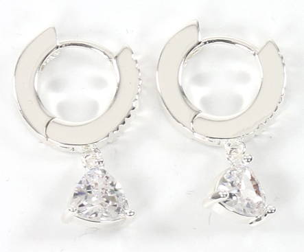 Snö of Sweden Earrings Lisbon ring silver/clear - Earrings - 133040 - 1
