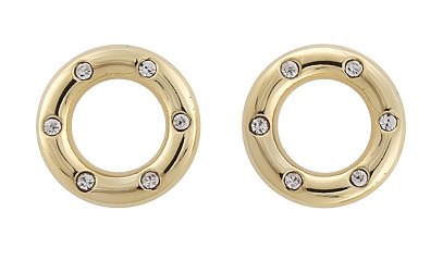 Snö of Sweden Earrings Thursday gold/clear - Earrings - 130320 - 1