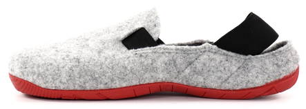 Suomi Kenkä Barefoot Shoes, Grey/Red - Men's slippers - 129680 - 2