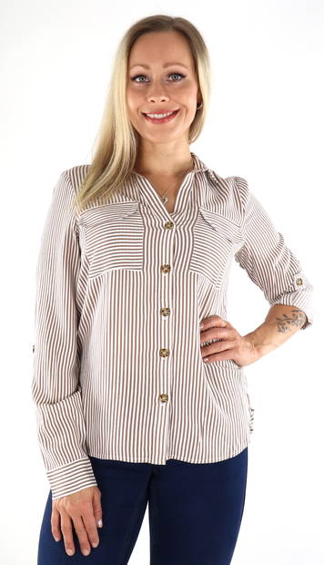 Vero Moda Women's Dress Shirt Bumpy brown lentil - Women's shirts and blouses - 134040 - 1