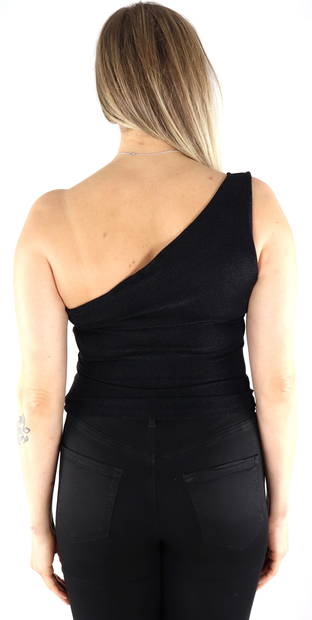 Vila Top Spice one shoulder, black - Women's tank tops - 132490 - 2
