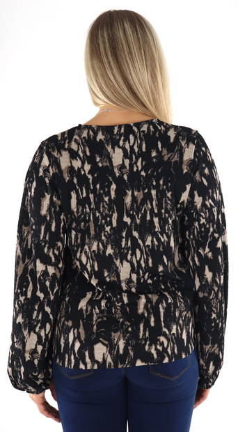 Vila women's Shirt loa v-neck black/loa - Women's long sleeved shirts - 133980 - 2