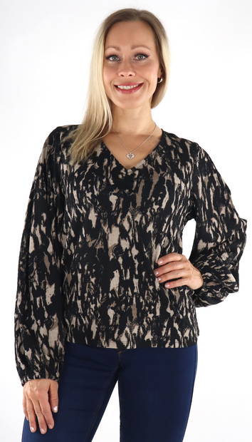 Vila women's Shirt loa v-neck black/loa - Women's long sleeved shirts - 133980 - 1