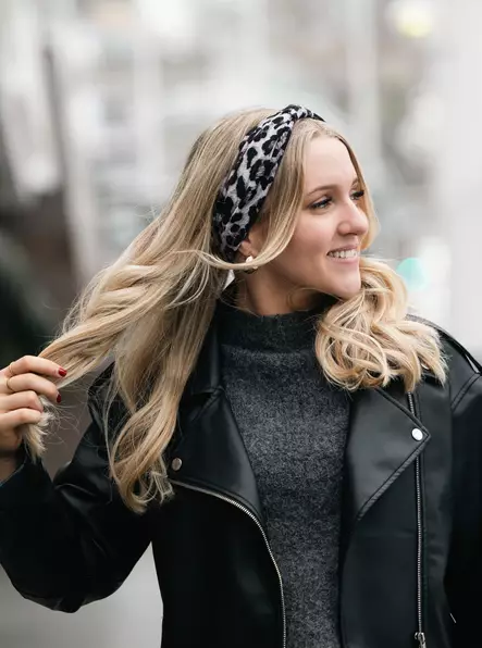 Veniz headband 81821 leopard grey - Women's beanies and gloves - 138310 - 1