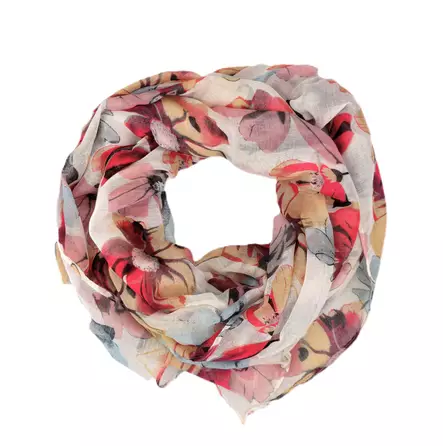 Veniz floral tube scarf 62573 red - Women's scarfs - 138320 - 1