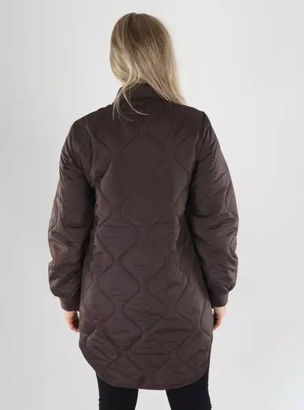 Vila Jacket L/S QUILT JACKET coffee bean - Women's light jackets - 141530 - 2