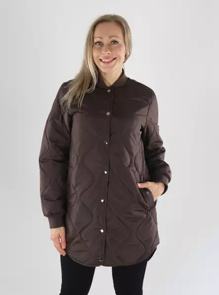 Vila Jacket L/S QUILT JACKET coffee bean - Women's light jackets - 141530 - 1