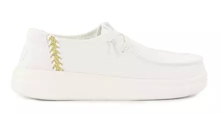 HEYDUDE women's shoes Wendy Rise Perf Canvas white - Women's walking shoes - 138200 - 1