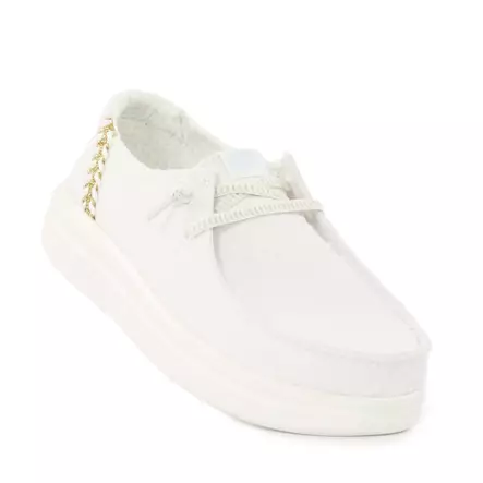HEYDUDE women's shoes Wendy Rise Perf Canvas white - Women's walking shoes - 138200 - 2