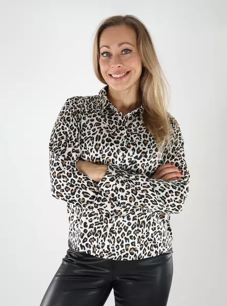 JDY women's shirt tapioca/leo - Women's shirts and blouses - 139400 - 1