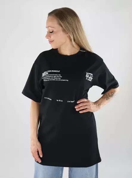 JJXX women's t-shirt Loose Long black - Women's T-shirts - 138900 - 1