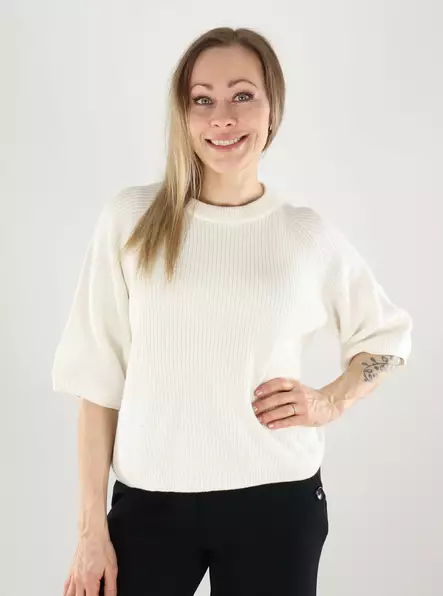 JJXX cotton sweater Twist snow white - Women's knitwear - 140160 - 1