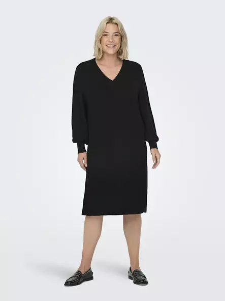Only Carmakoma Knitted Dress Katia Black - Women's knitwear - 139210 - 1