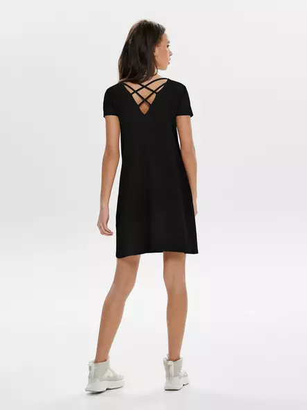 Only Dress back lace up black - Dresses and tunics - 133230 - 2
