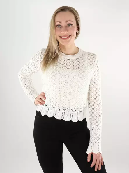 Only women's sweater O-Neck cloud dancer - Women's knitwear - 138040 - 1