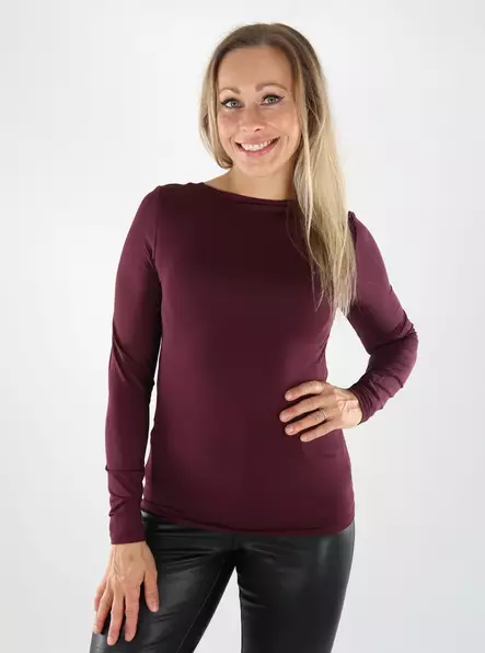 Only women's shirt 2-way Deep Neck winetasting - Women's long sleeved shirts - 139000 - 1