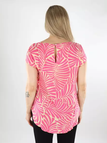 Only women's long t-shirt ONLNOVA carmine rose/la pal - Women's T-shirts - 138390 - 2