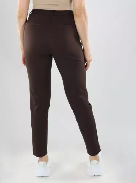 Vila Trousers HW SLIM PANT coffee bean - Women's trousers - 141520 - 2