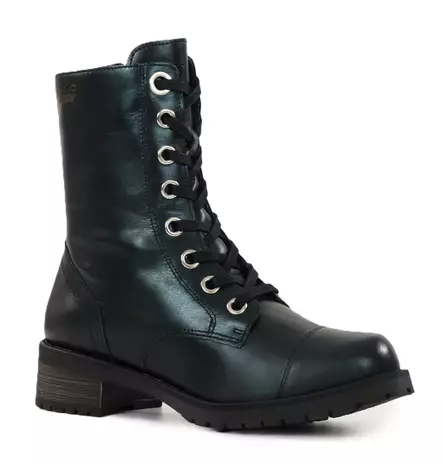 Vintro women's leather ankle boots 365 Aurora metal vintage green - Women's ankle boots - 139650 - 1