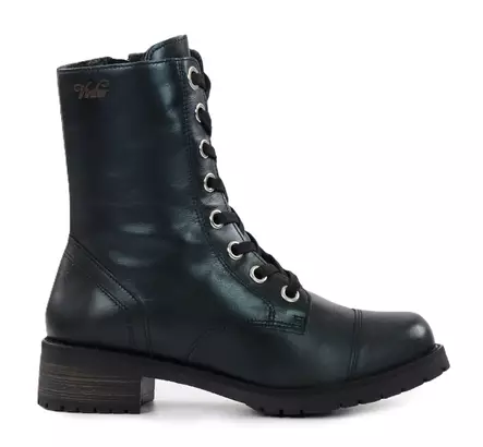 Vintro women's leather ankle boots 365 Aurora metal vintage green - Women's ankle boots - 139650 - 2