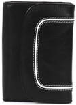 Leather wallet NK297, black/white - Wallets - 127990 - 1