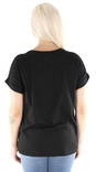 Only women's T-Shirt, loose model Moster black/solid black - Women's T-shirts - 126540 - 2
