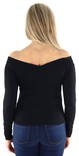Pieces Shirt off shoulder black - Women's long sleeved shirts - 132810 - 2