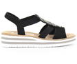 Rieker Sandals V02C1-00, Black - Rieker women`s sandals - 125790 - 1