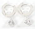 Snö of Sweden Earrings Lisbon ring silver/clear - Earrings - 133040 - 1