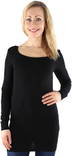 Vero Moda Women's Shirt Maxi my soft long black, white - Women's long sleeved shirts - 119190 - 1