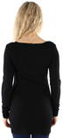 Vero Moda Women's Shirt Maxi my soft long black, white - Women's long sleeved shirts - 119190 - 3