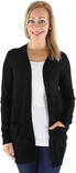 Vila Women's Cardigan Ril Open, light gray, black - Women's knitwear - 119220 - 2