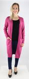 Vila Cardigan Ril long magenta hazel - Women's knitwear - 130050 - 1
