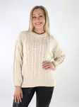 Vero Moda women's braided knit sweater Sveacable Pullover birch - Women's knitwear - 136950 - 1