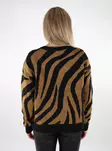 Vila women's sweater V-Neck black/zebra rubb - Women's knitwear - 137190 - 2