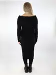 Only midi-length knitted dress Off Shoulder black - Women's knitwear - 137500 - 2
