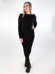 Only midi-length knitted dress Off Shoulder black - Women's knitwear - 137500 - 1