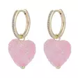 Snö of Sweden Earrings Sugar hearts gold/light pink - Earrings - 138770 - 1