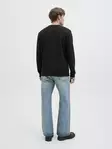 Jack&Jones men's shirt JJEDOVER Henley black - Men's long sleeved shirts - 138930 - 2
