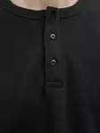 Jack&Jones men's shirt JJEDOVER Henley black - Men's long sleeved shirts - 138930 - 5