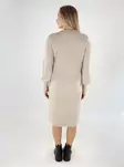 Only knit dress V-Neck mocha meringue - Women's knitwear - 139220 - 2