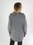 Only women's sweater Long medium grey - Women's knitwear - 139280 - 2
