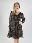JDY patterned dress V-Neck black/walnut - Dresses and tunics - 139770 - 1