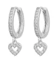 Snö of Sweden Earrings Valentina silver/clear - Earrings - 140270 - 1